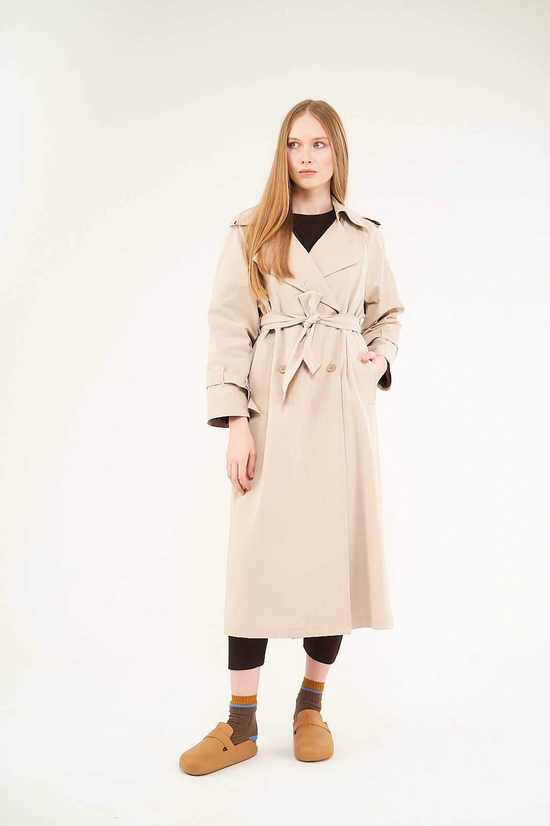 Astarlı Trenchcoat Taş,  36-38