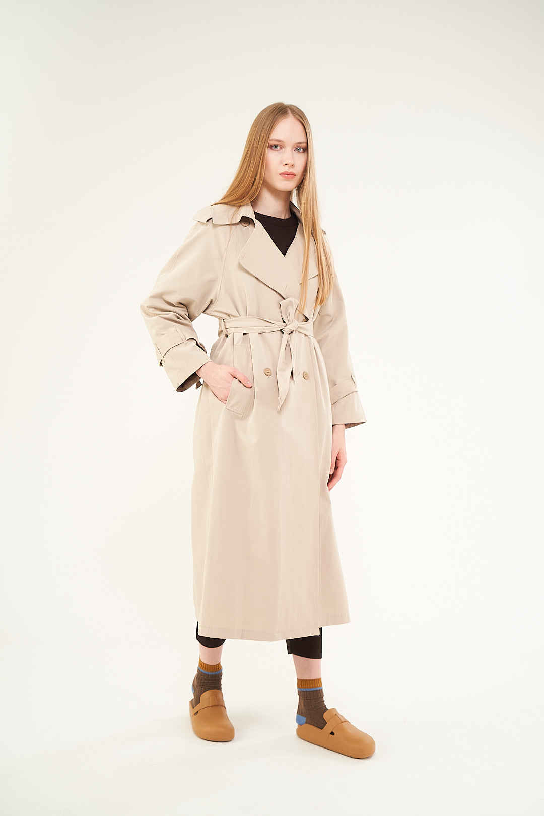 Astarlı Trenchcoat Taş,  36-38