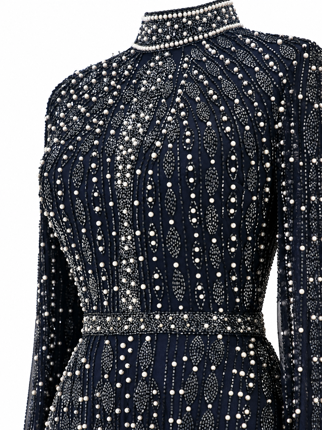 Couture Elarisse Modest Evening Dress - Navy