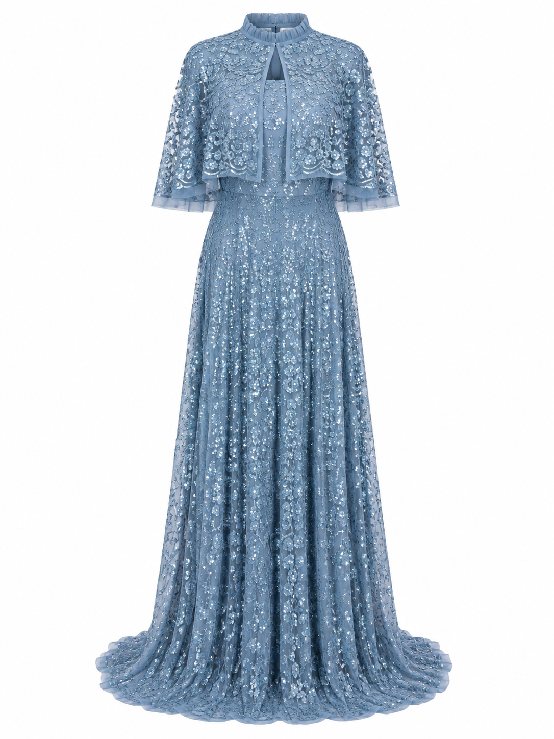 Couture Daisy Evening Dress - Blue