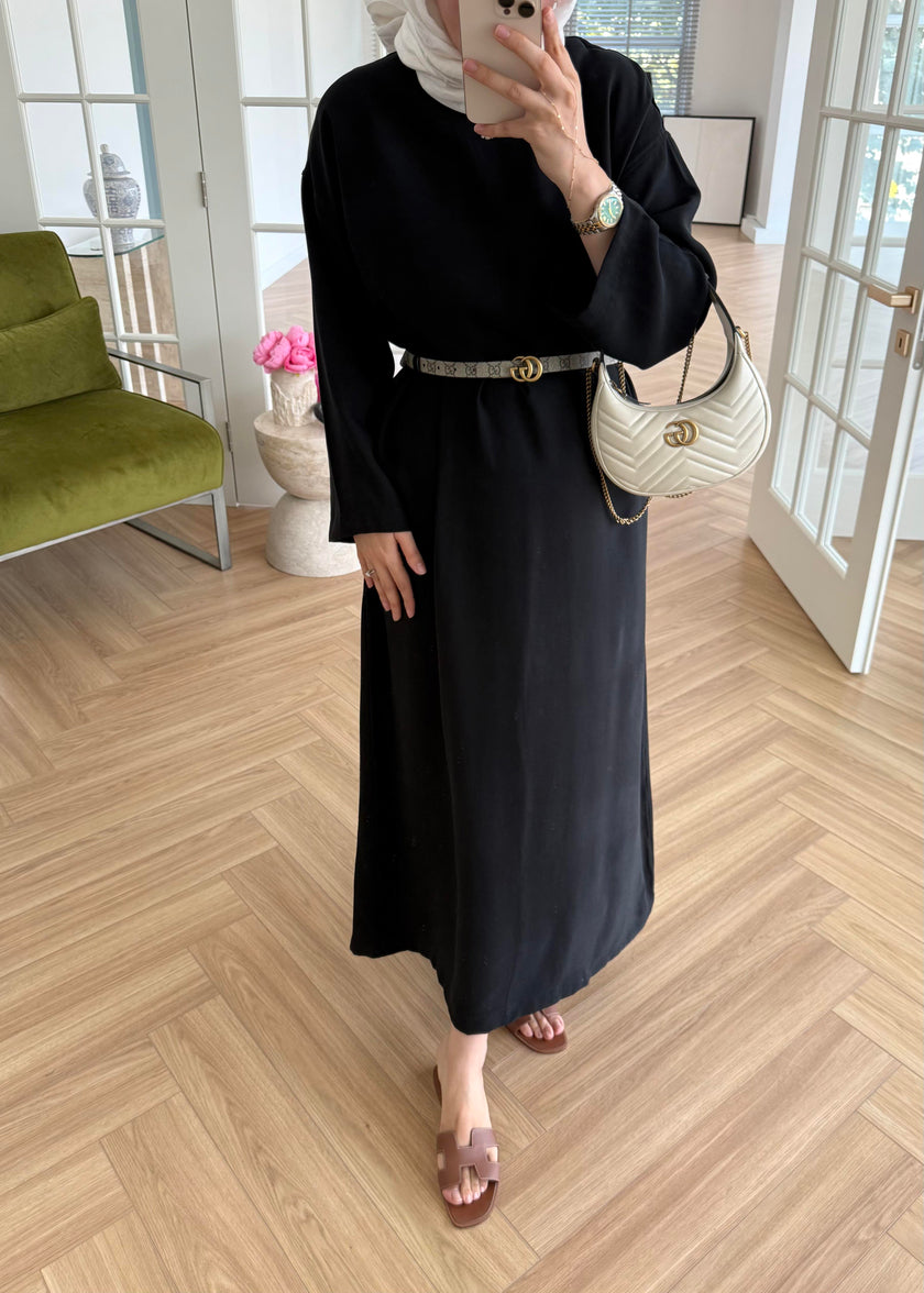 Tencel Basic Maxi Dress - Black