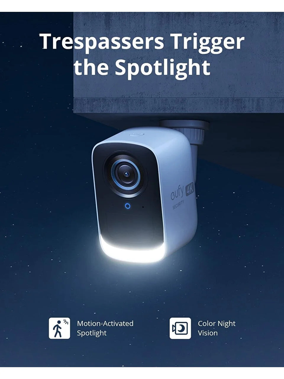 eufy Security eufyCam 3C Ek Kamera, Kablosuz Dış Mekan Güvenlik Kamerası, Genişletilebilir Yerel Depolamaya Sahip 4K Kamera, Yüz Tanıma Yapay Zeka, Spot Işığı, Aylık Ücret Yok, HomeBase 3 Gerekir