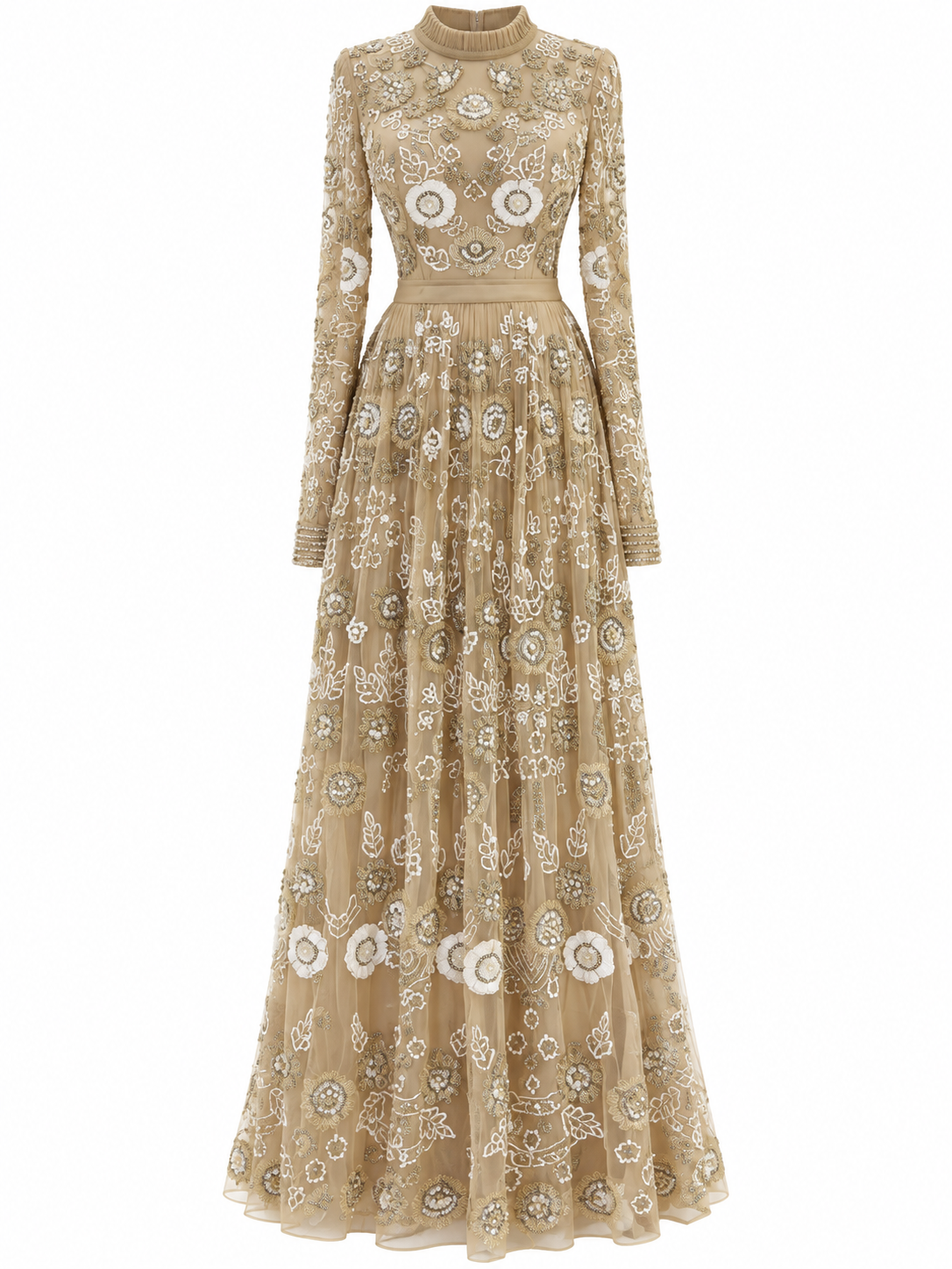Couture Elowen Evening Dress - Beige