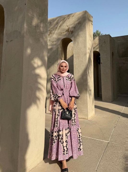 Royal Princess Lilac Poplin Maxi Dress