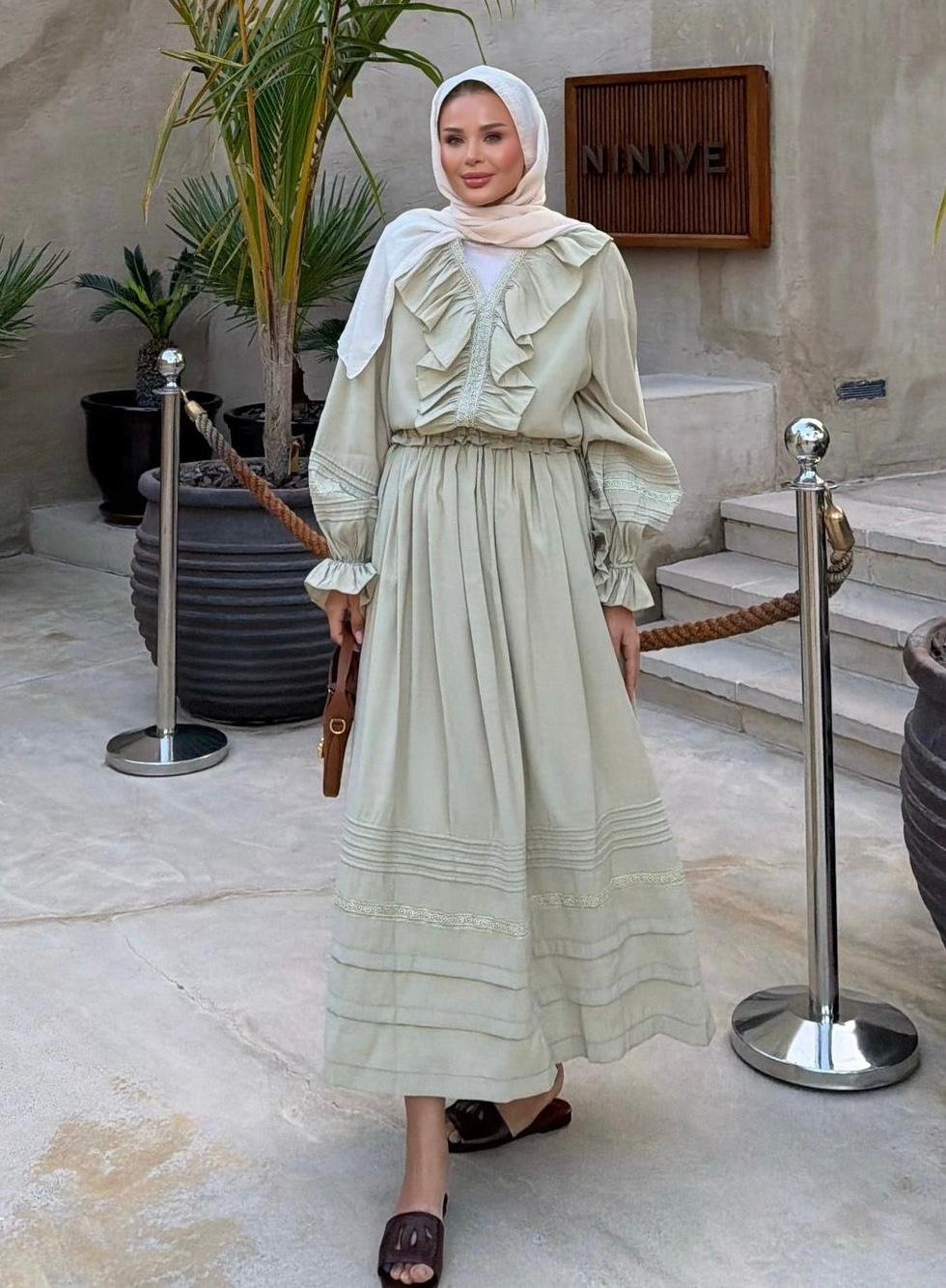 Dosha Skirt Set – Mint Green Colour Two-Piece Outfit