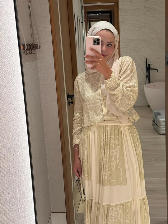 Lightweight Ethnic Shirt and Skirt Co-Ord in Butter Yellow