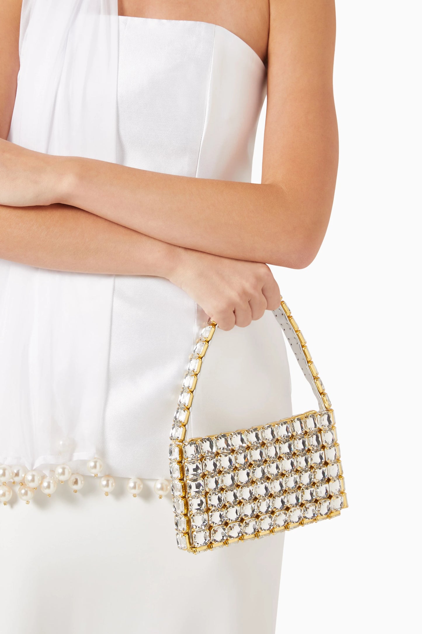 Vanina Sonnette Baguette Bag in Crystal Beads