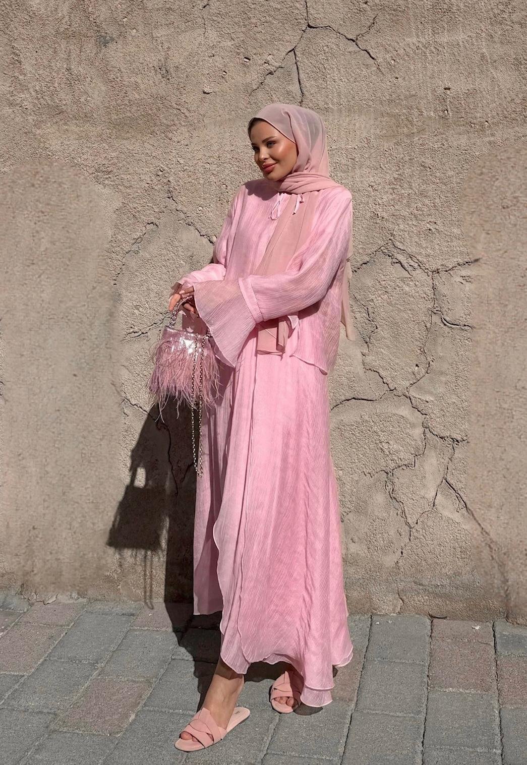 Aurora Flowy Skirt Set – Blush