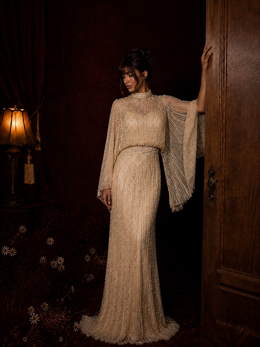 Couture Ghalia Evening Dress - Gold