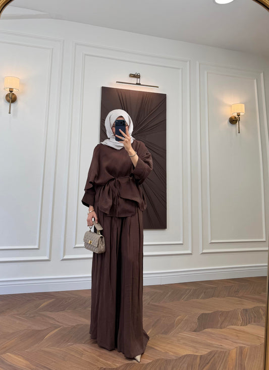 Lorin Two-Piece Set – Brown