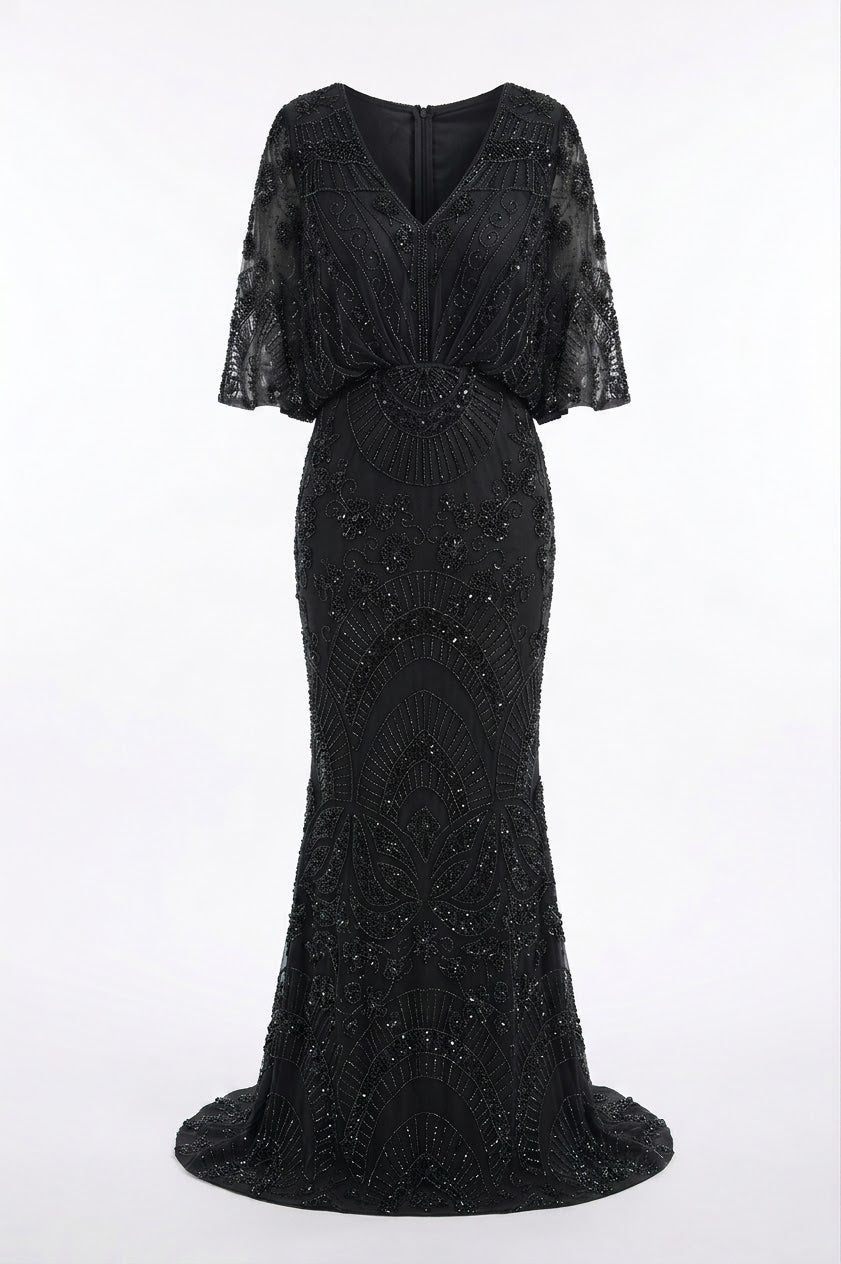 Wisteria Evening Dress – Black