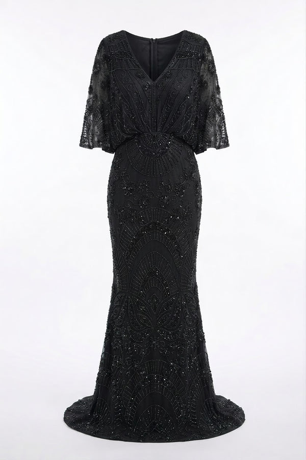 Wisteria Evening Dress – Black