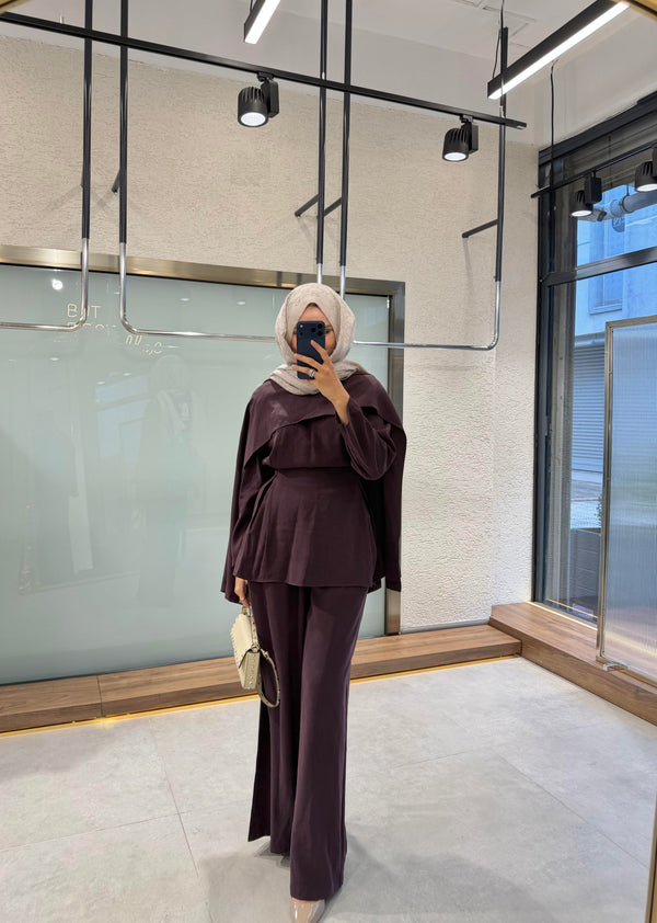 Vanilla Cape Set – Burgundy