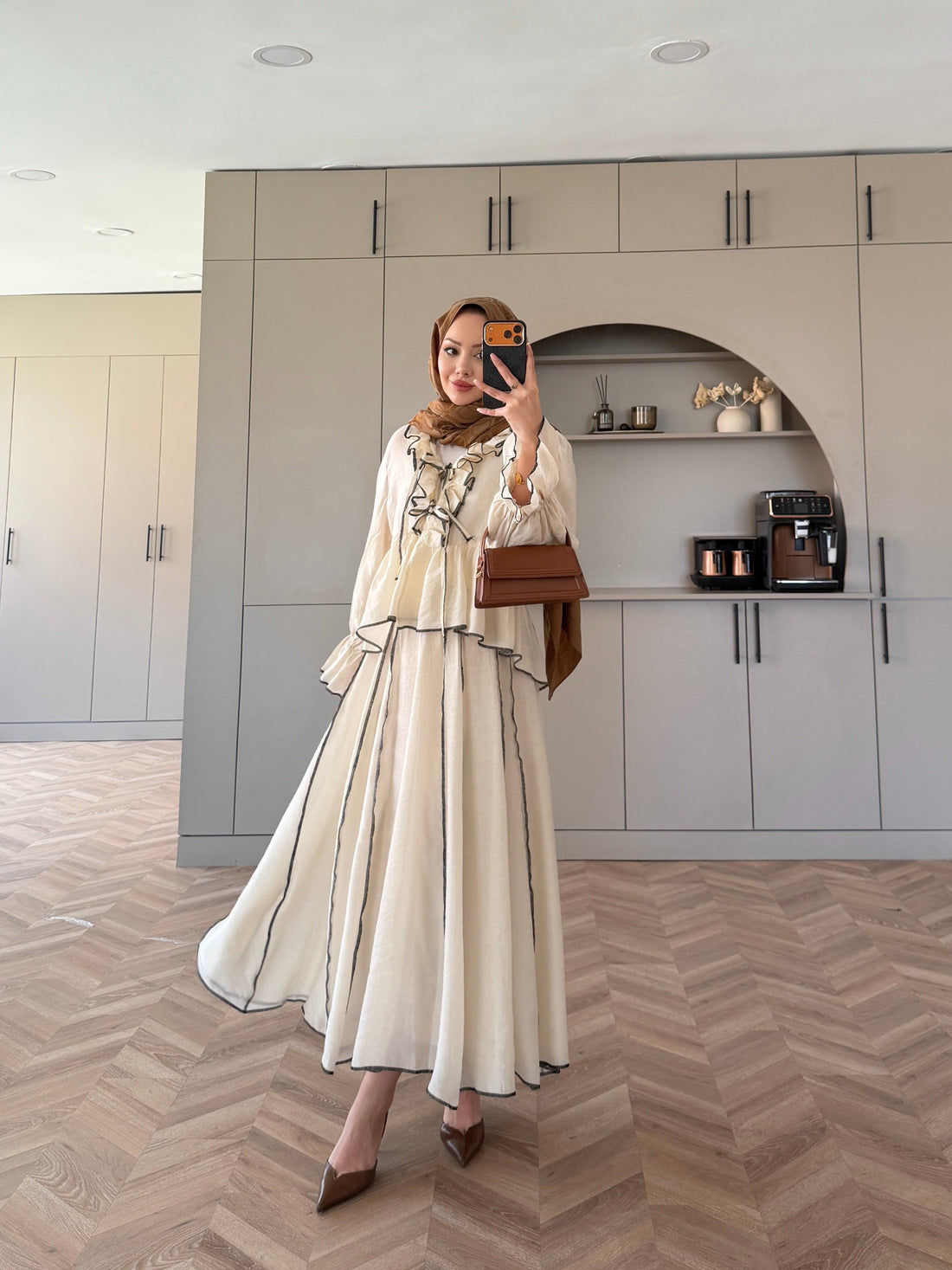 Felis Beige Ruffle Skirt Set - Two-Piece Tulle Maxi Outfit
