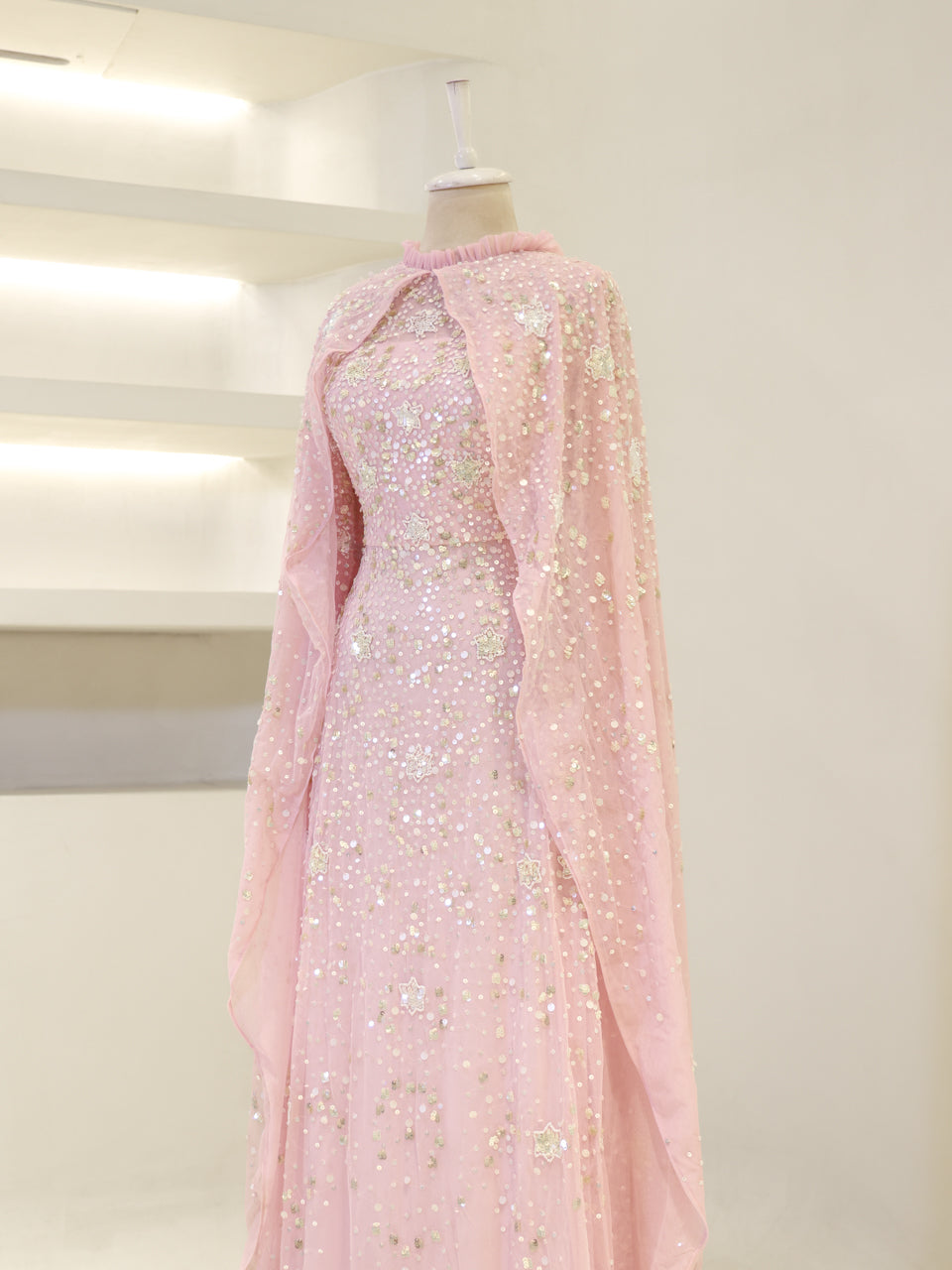 Elaira Evening Dress - Powder Pink - view 3