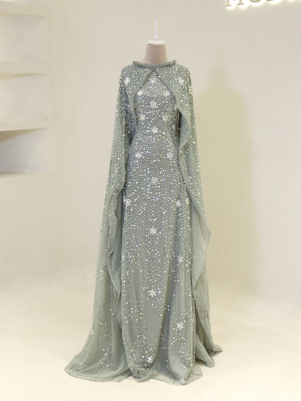 Elaira Evening Dress - Beige