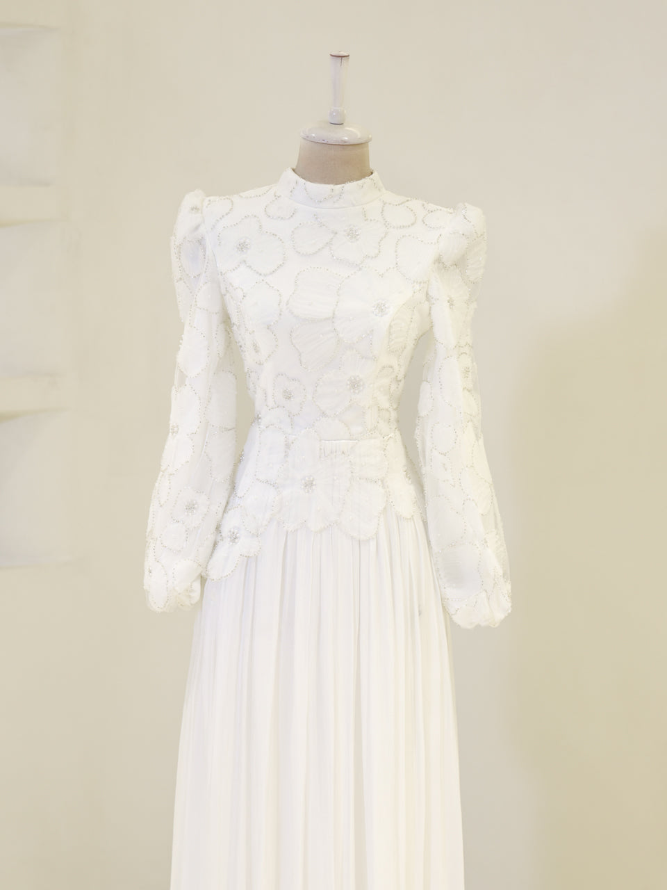 Arwen Evening Dress - Ecru - view 2