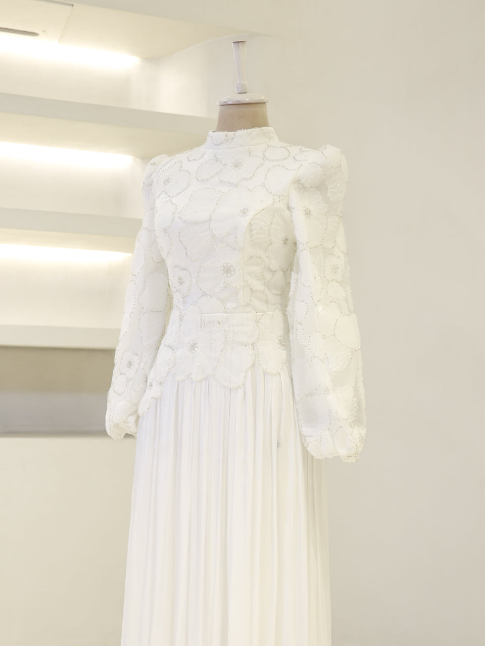 Arwen Evening Dress - Ecru - view 3