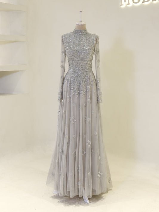 Anaqa Couture Evening Dress - Navy