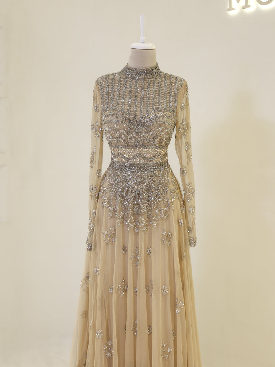 Anaqa Couture Evening Dress - Beige - view 2