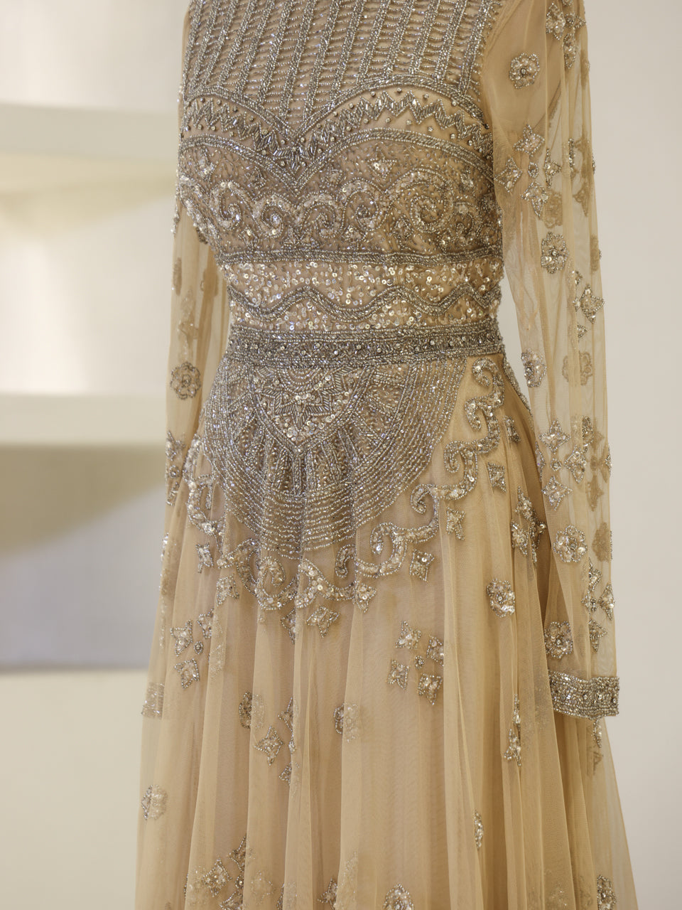 Anaqa Couture Evening Dress - Beige - view 4