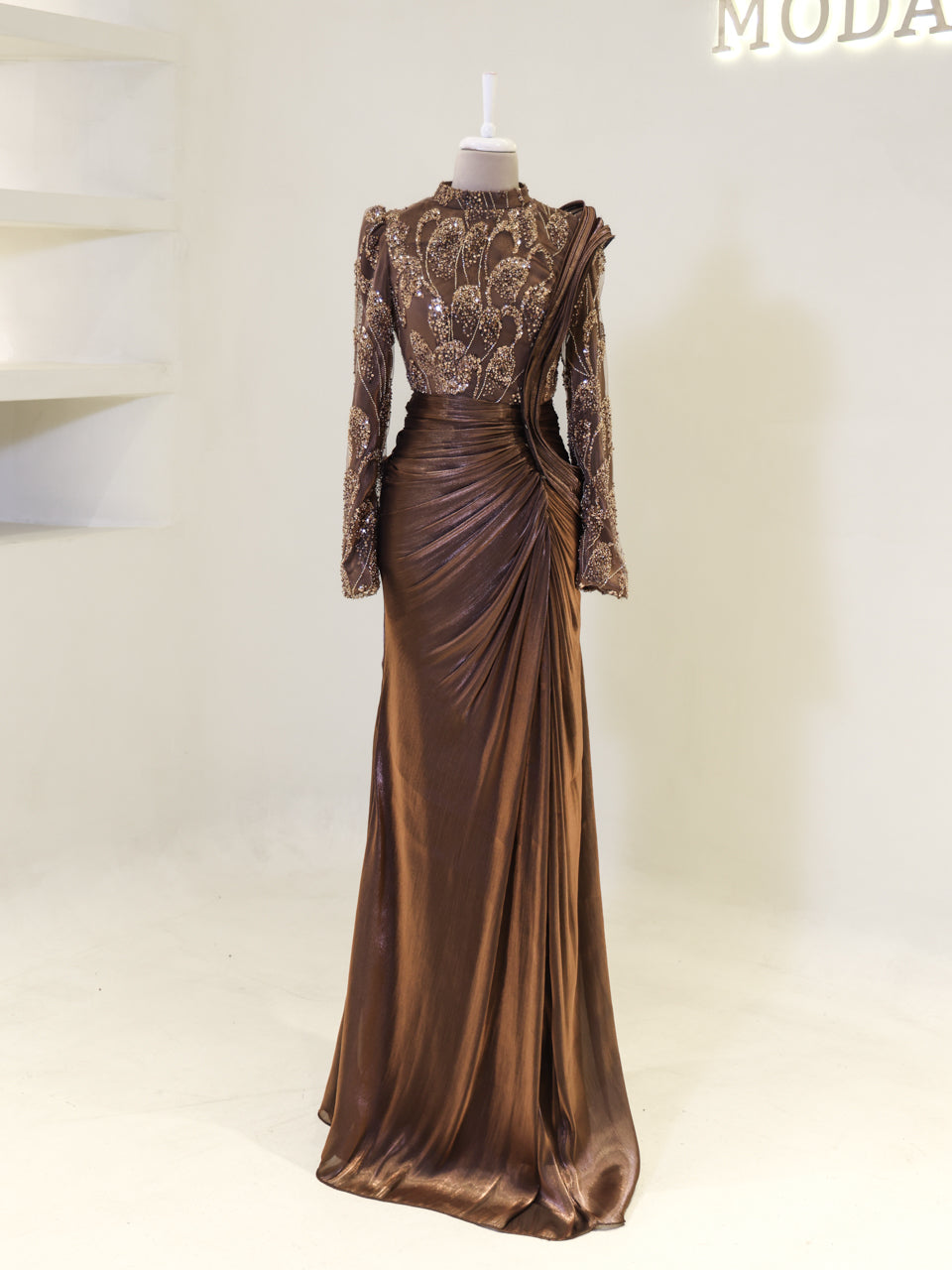Couture Samira Evening Dress - Anthracite