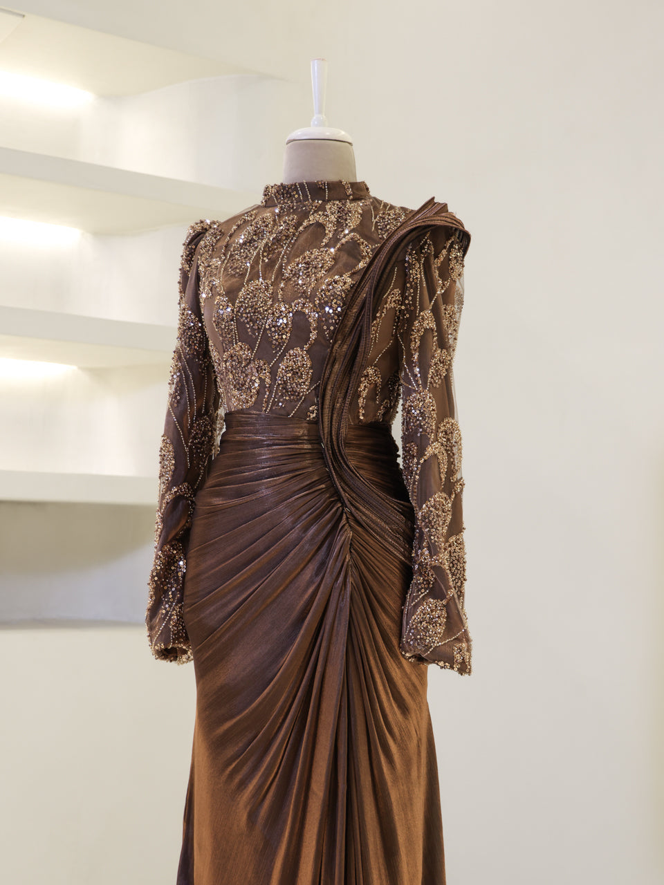 Couture Samira Evening Dress - Anthracite - view 3