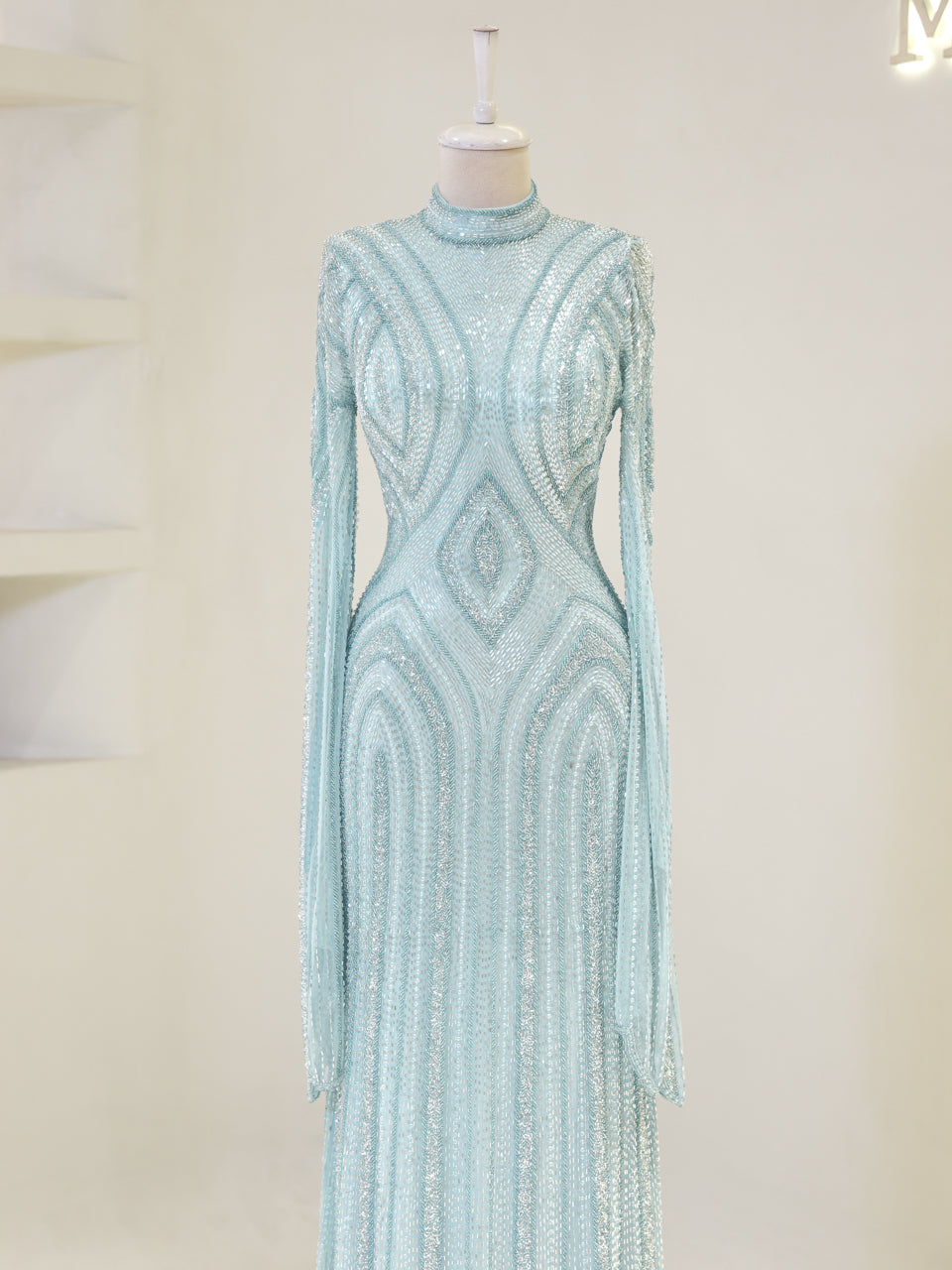 Berru Couture Evening Dress - Blue - view 6