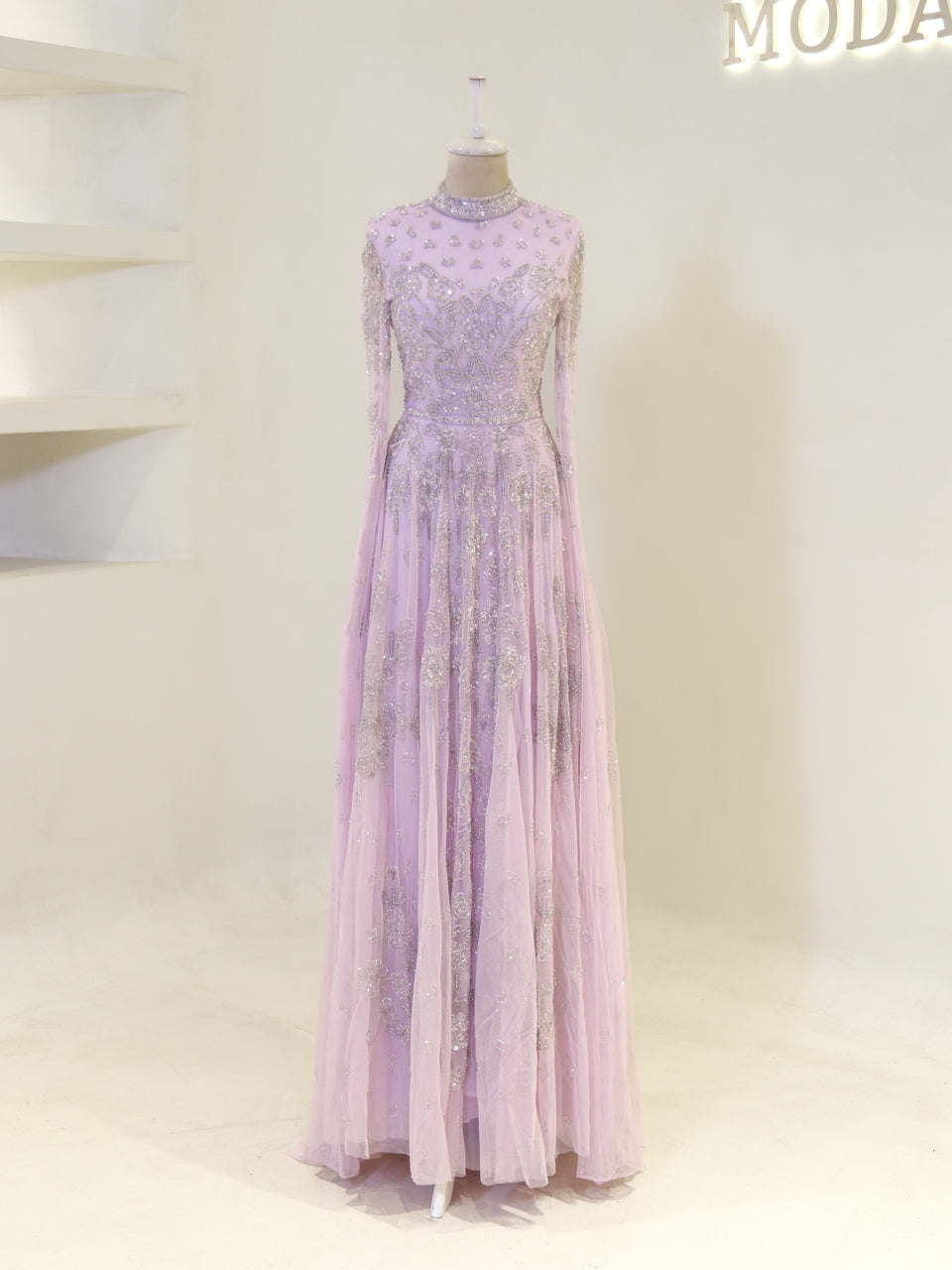 Lulua Couture Evening Dress - Lilac