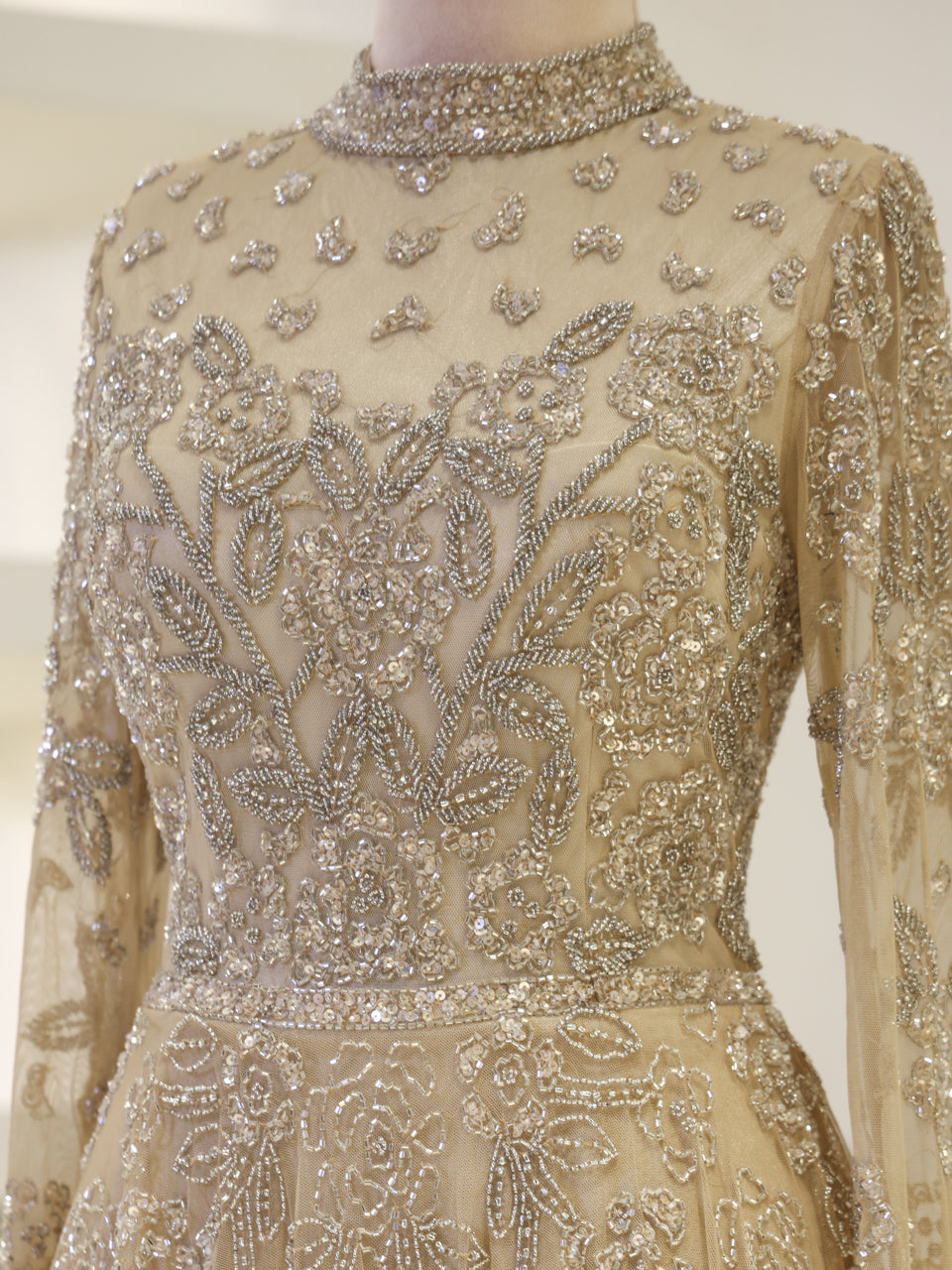Lulua Couture Evening Dress - Gold - view 4