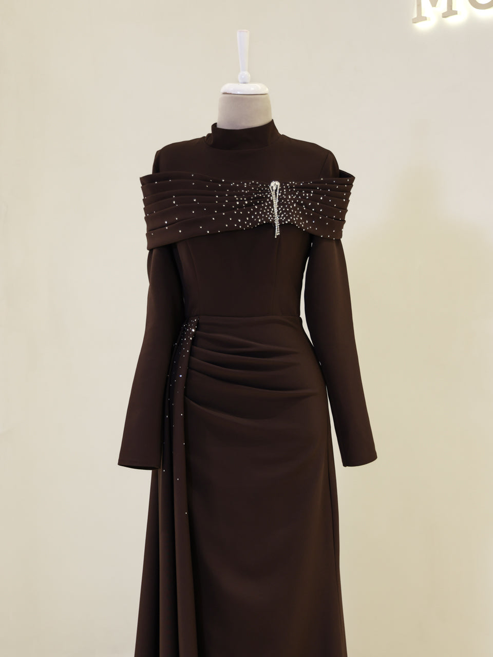 Carmielle Evening Dress - Brown - view 2