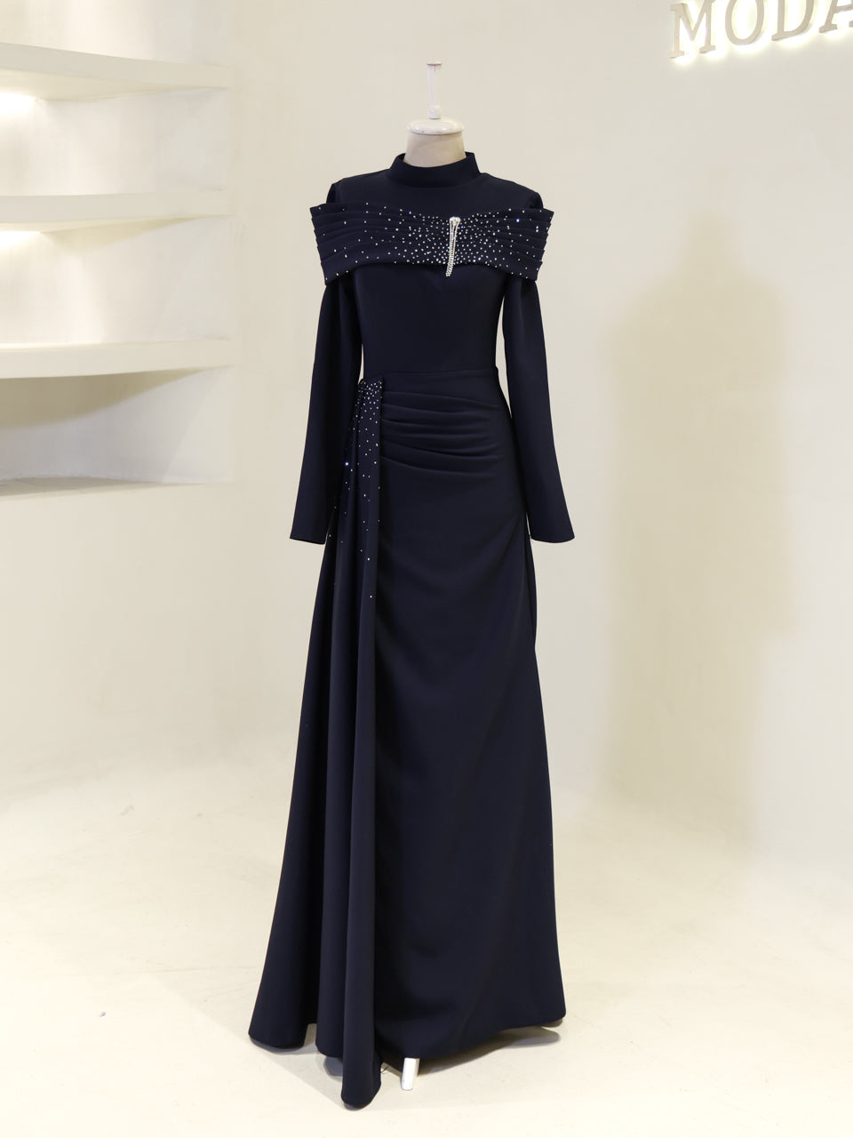 Carmielle Evening Dress - Navy