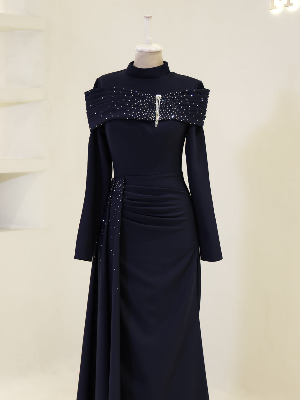 Carmielle Evening Dress - Navy - view 2
