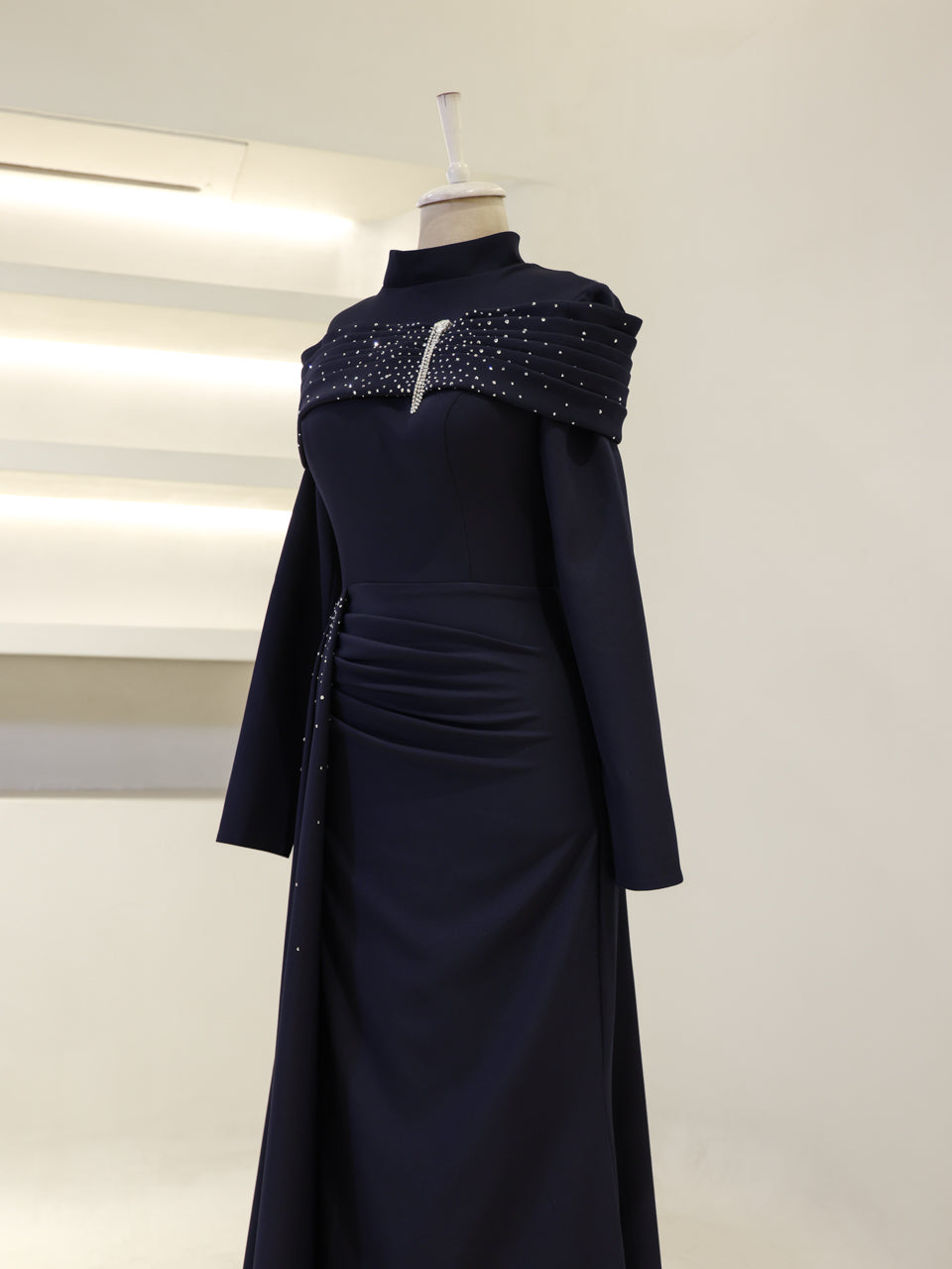 Carmielle Evening Dress - Navy - view 3
