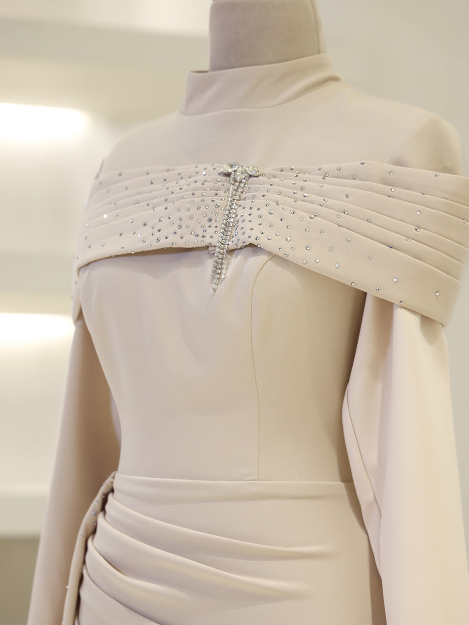 Carmielle Evening Dress - Beige - view 4