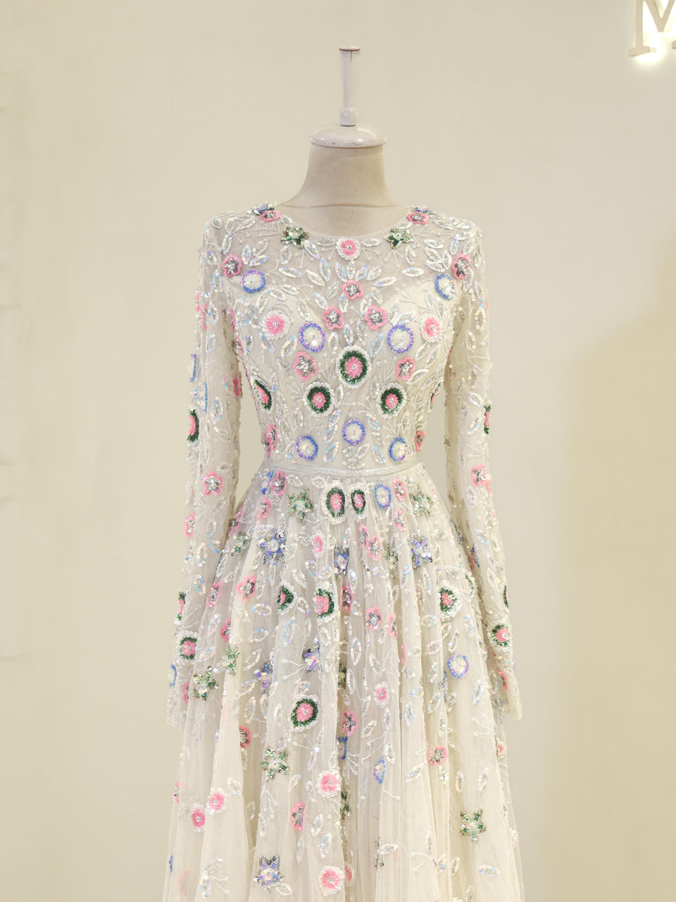Couture Jasmine Evening Dress - Ecru - view 2