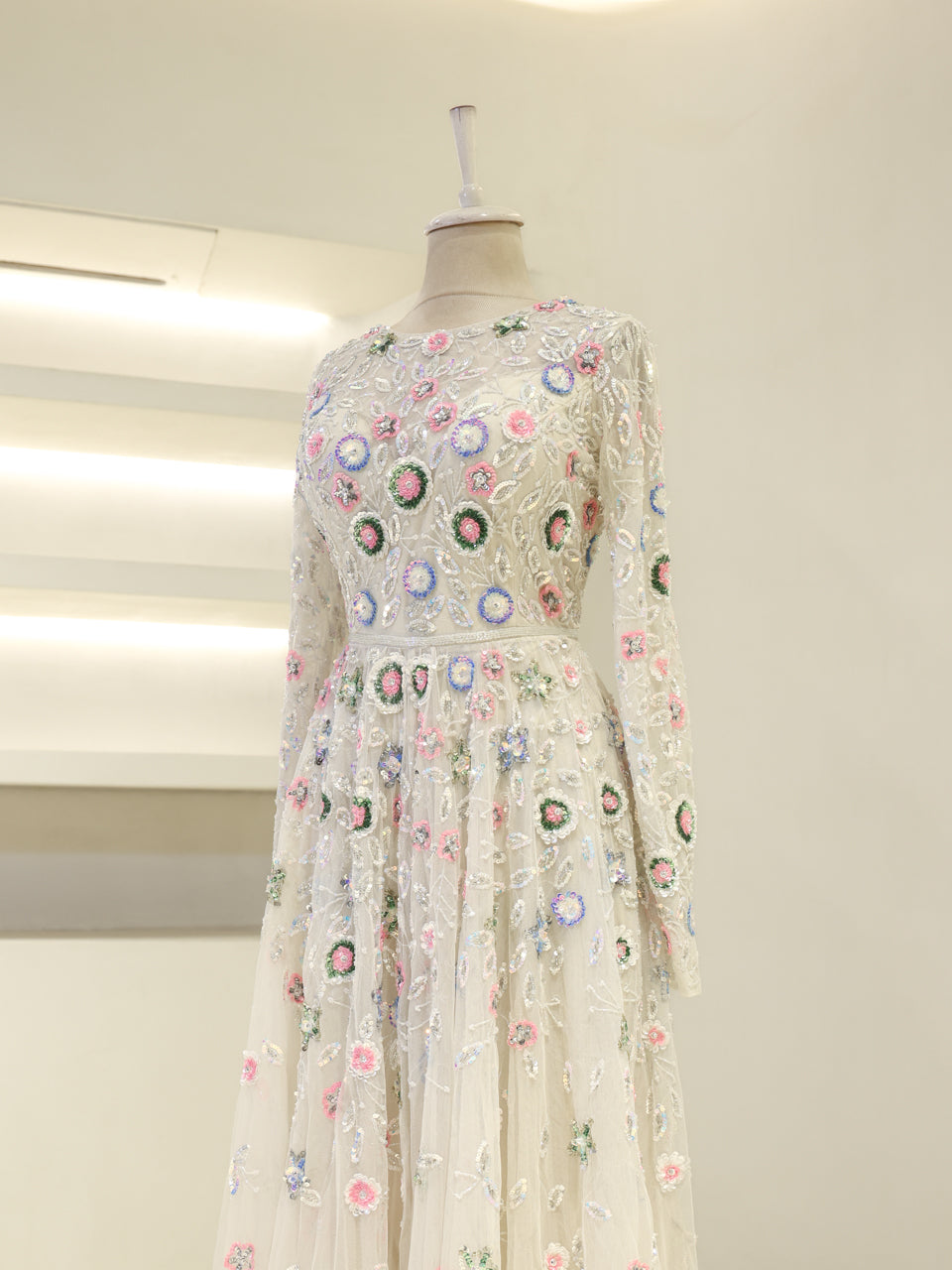 Couture Jasmine Evening Dress - Ecru - view 3