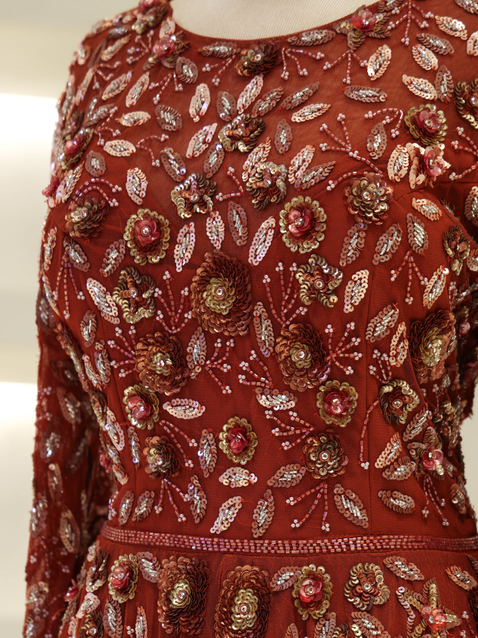 Couture Jasmine Evening Dress - Terracotta - view 4