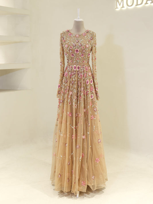 Couture Jasmine Evening Dress - Gold