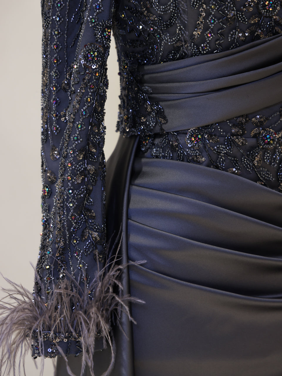 Benan Evening Dress - Grey - view 4