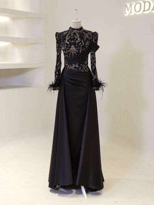 Benan Evening Dress - Navy