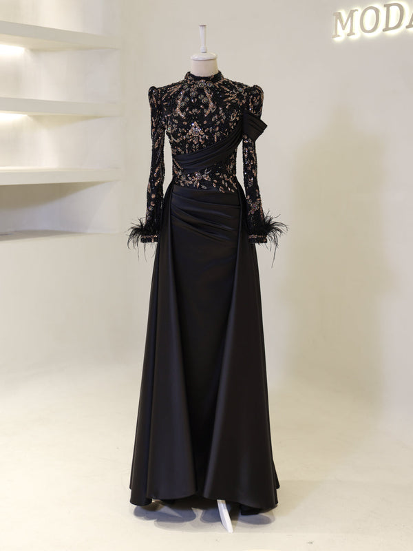 Benan Evening Dress - Navy
