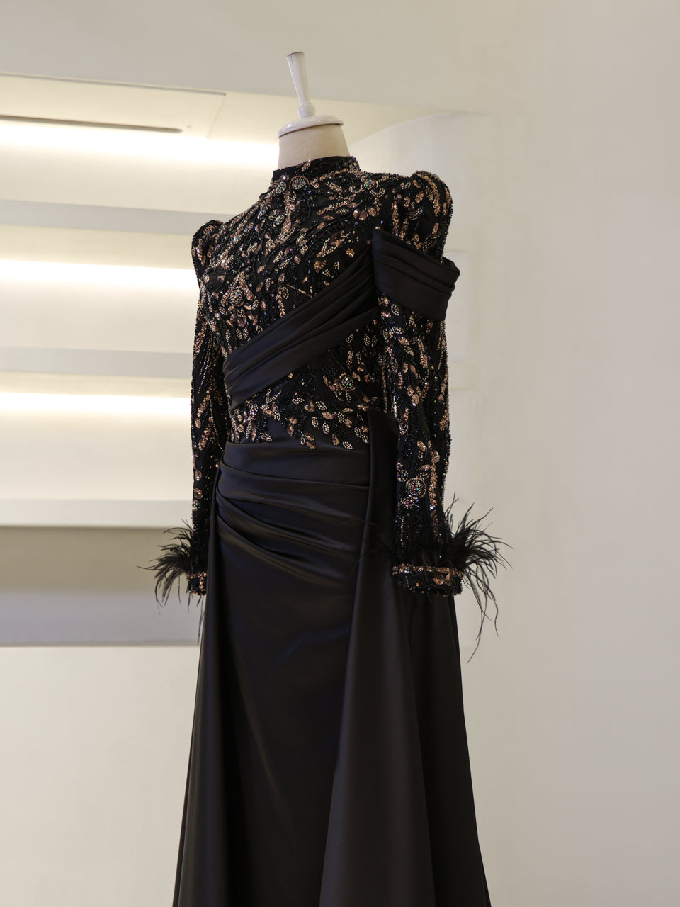 Benan Evening Dress - Navy - view 3