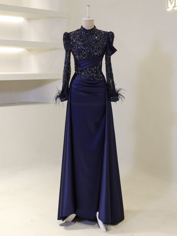Benan Evening Dress - Black-Gold
