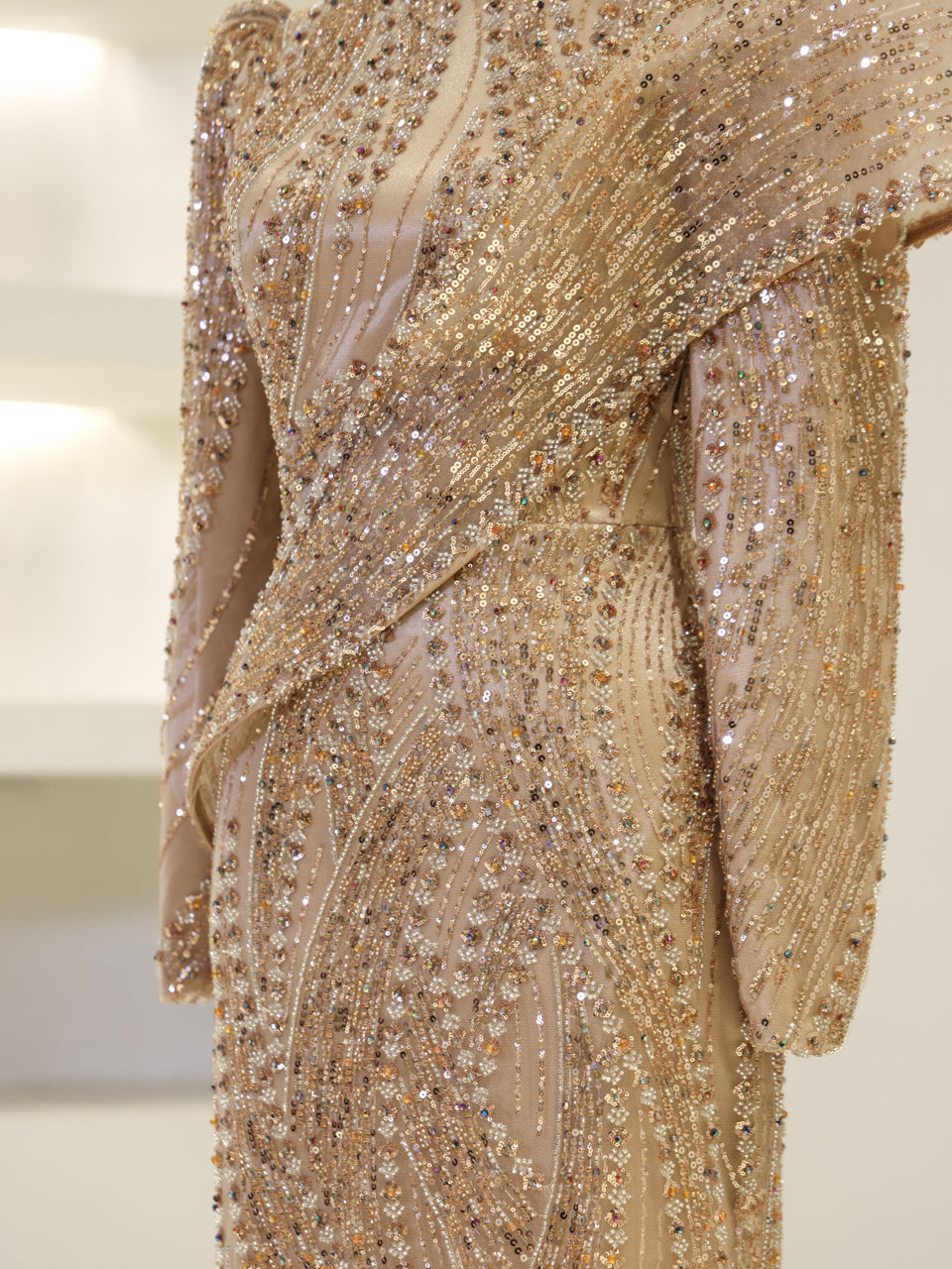 Majesty Evening Dress - Beige - view 4