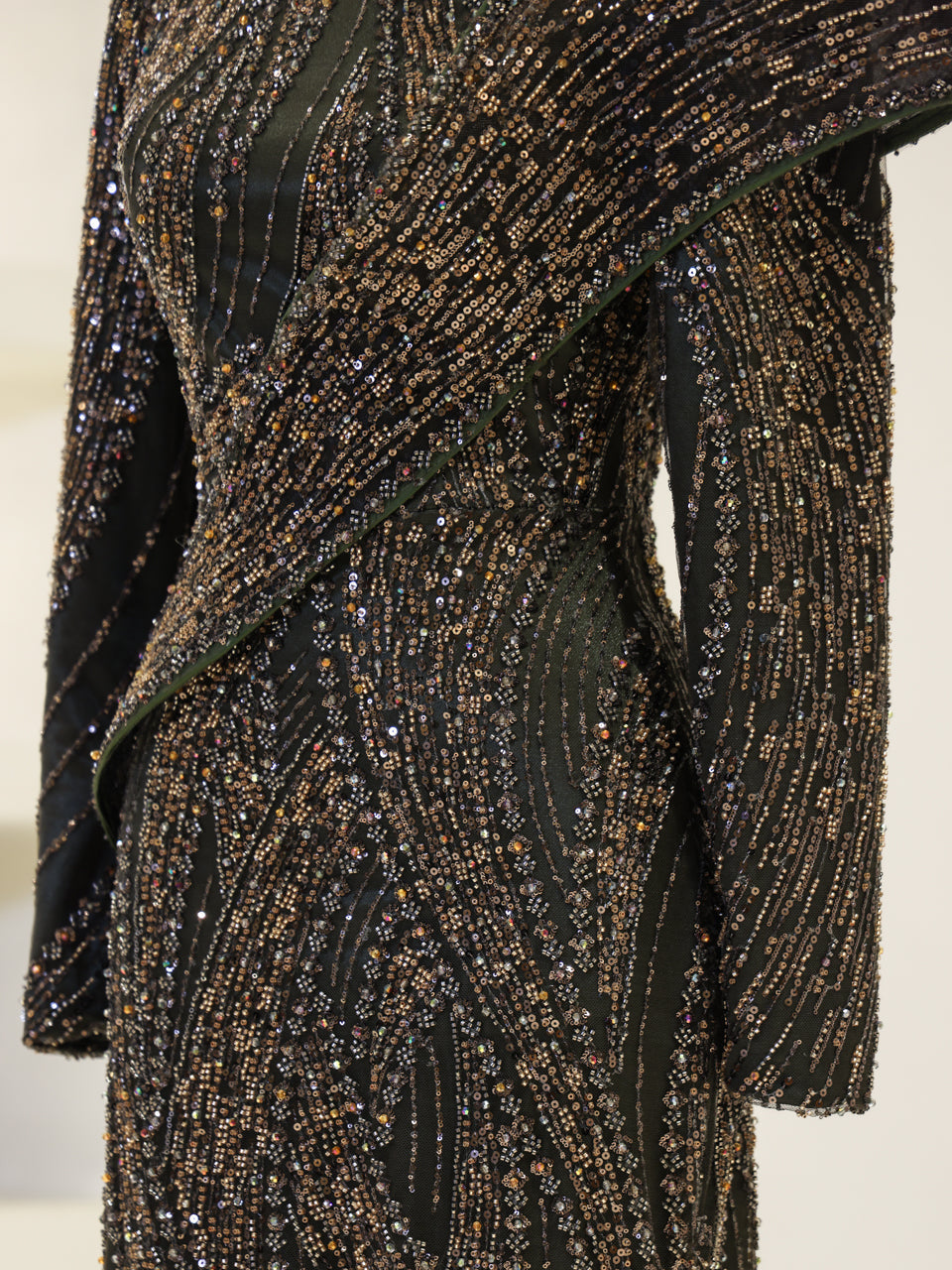 Majesty Evening Dress - Khaki - view 4