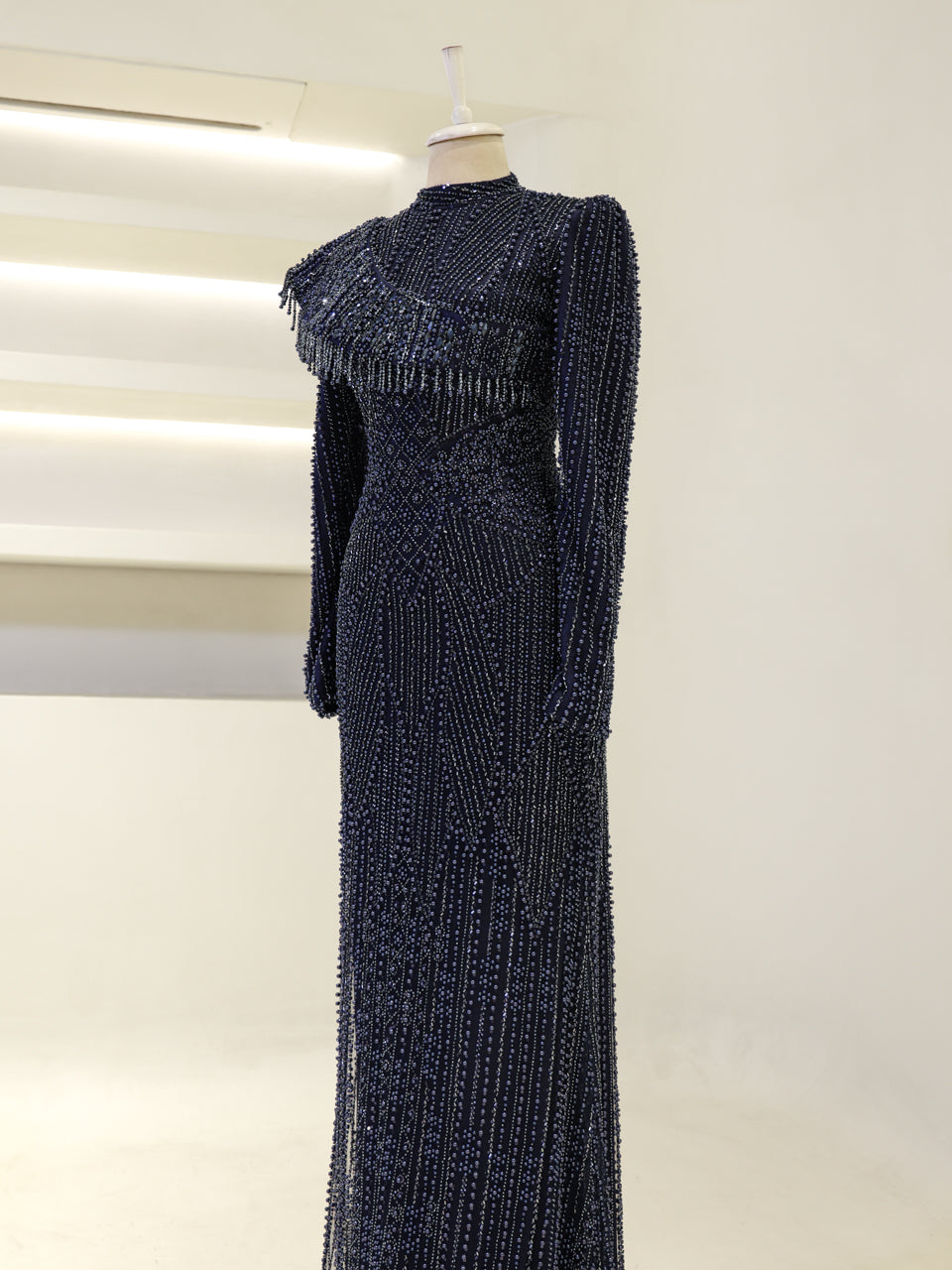 Nadia Evening Dress - Navy - view 3