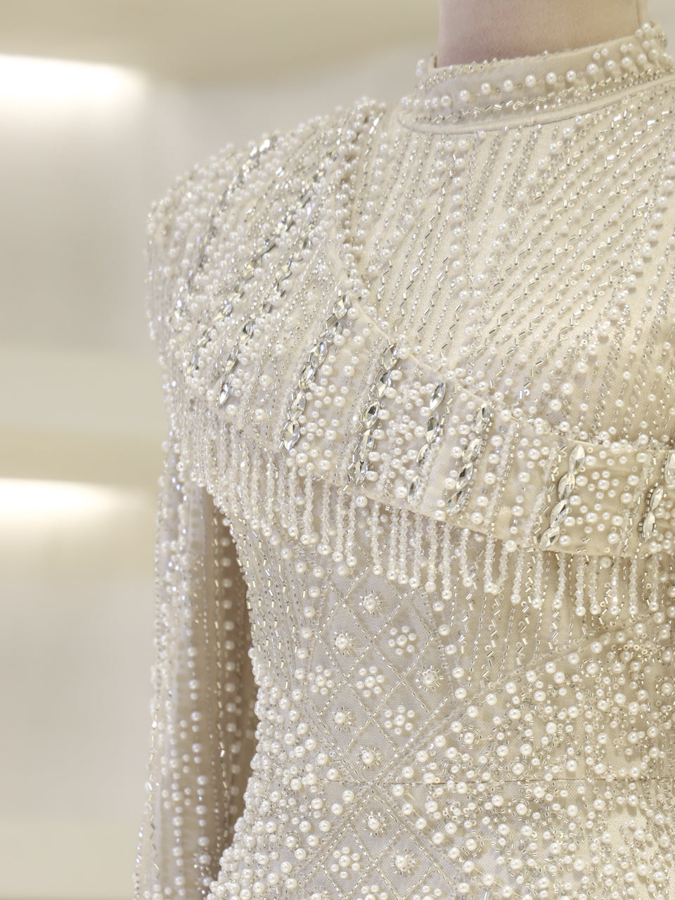Nadia Evening Dress - Cream - view 4