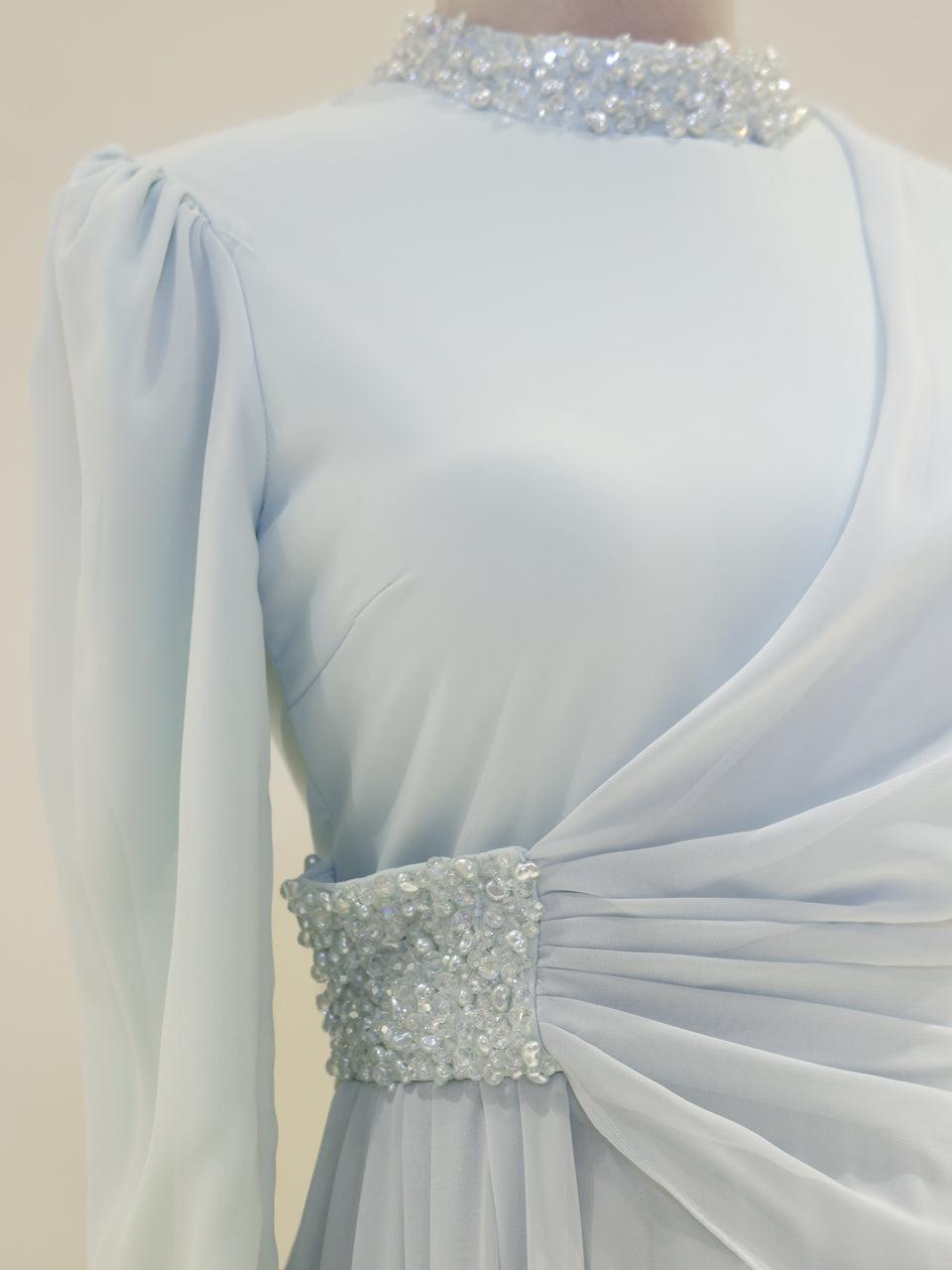 Sofia Crystal Dress- Blue