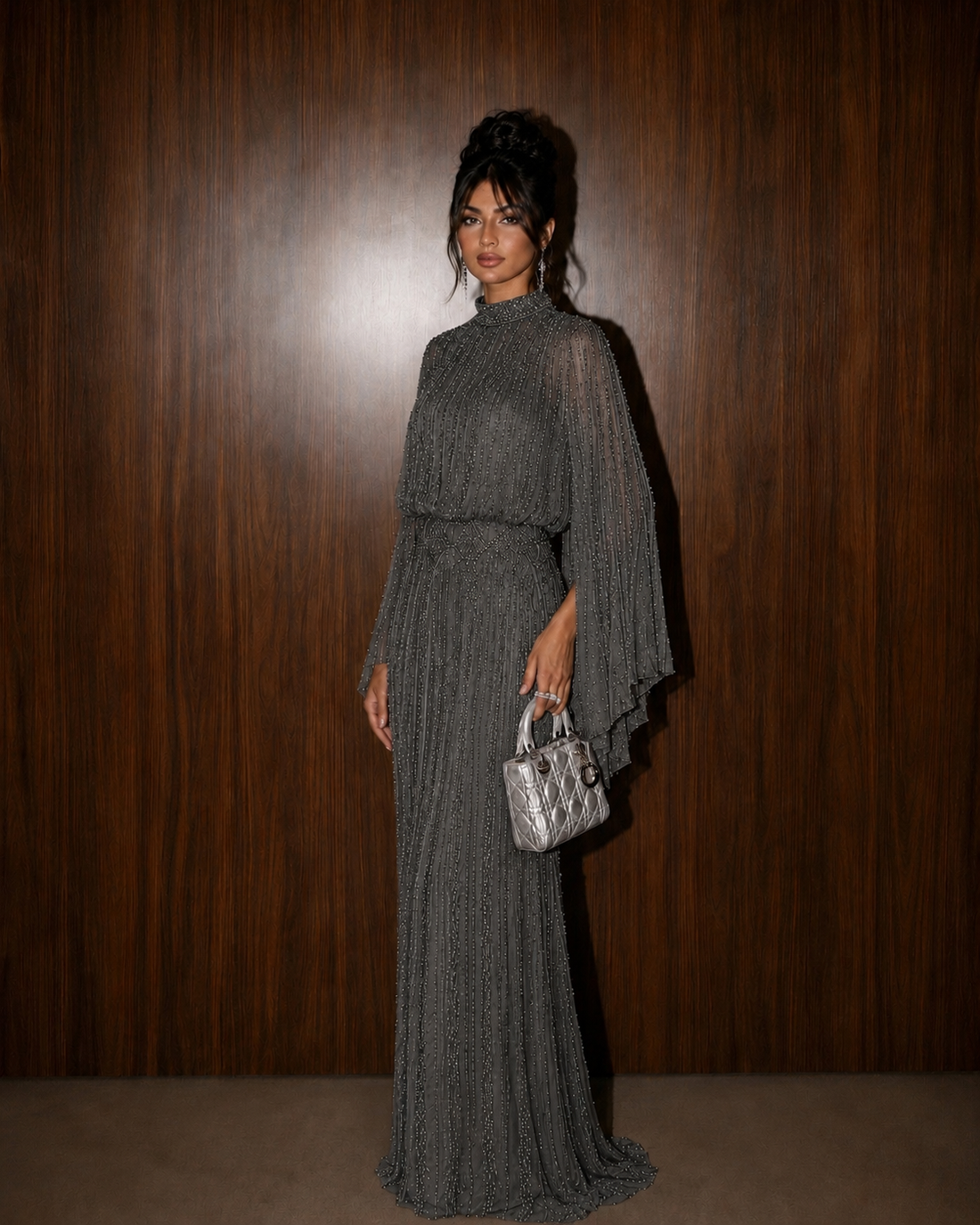 Couture Ghalia Evening Dress - Antrachite